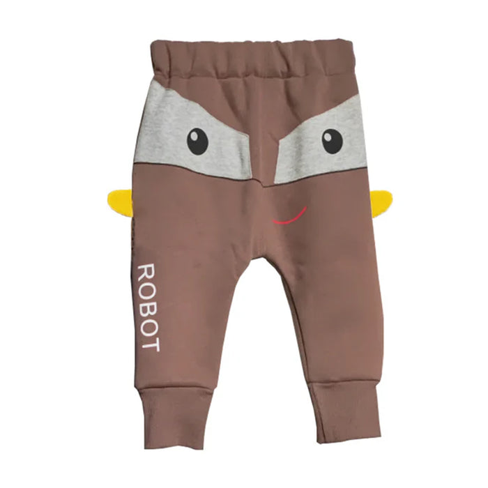 Boy Brown Color Fish Design Winter Trouser