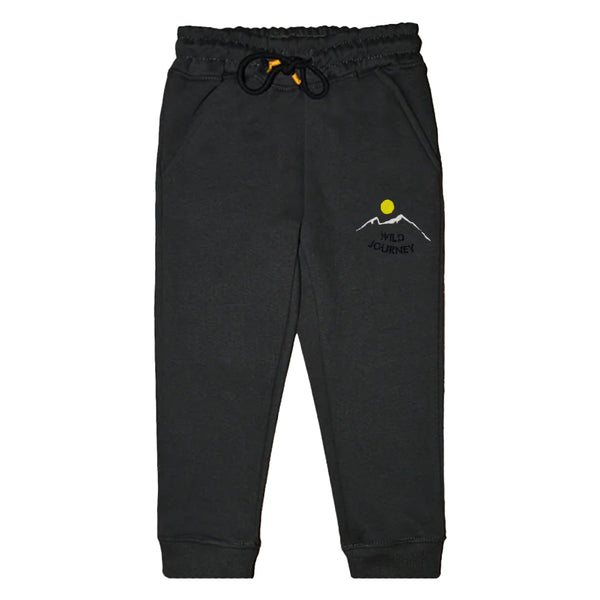 KC7 Boy Black Wild Journey Embroidery Trouser