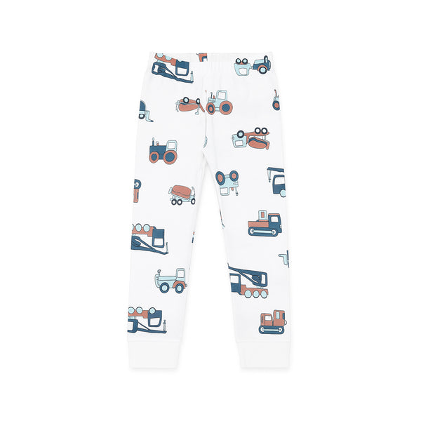 HM White Tractor Printed Trouser