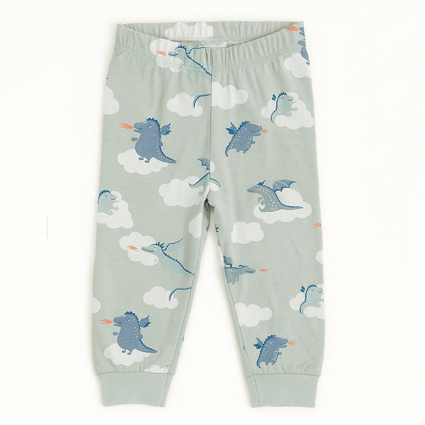 HM Green Cloud and Dino Printed Trouser