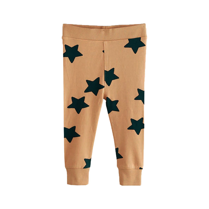 NXT Boy Brown Green Star Printed Trouser