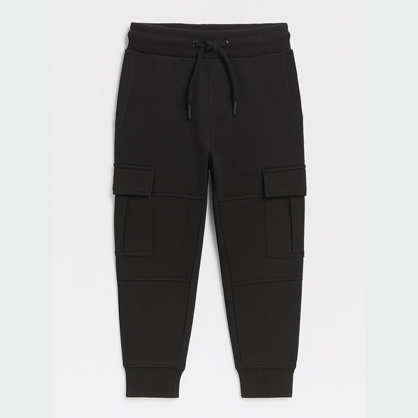 Boy Black Cargo Inner Fleece Trouser