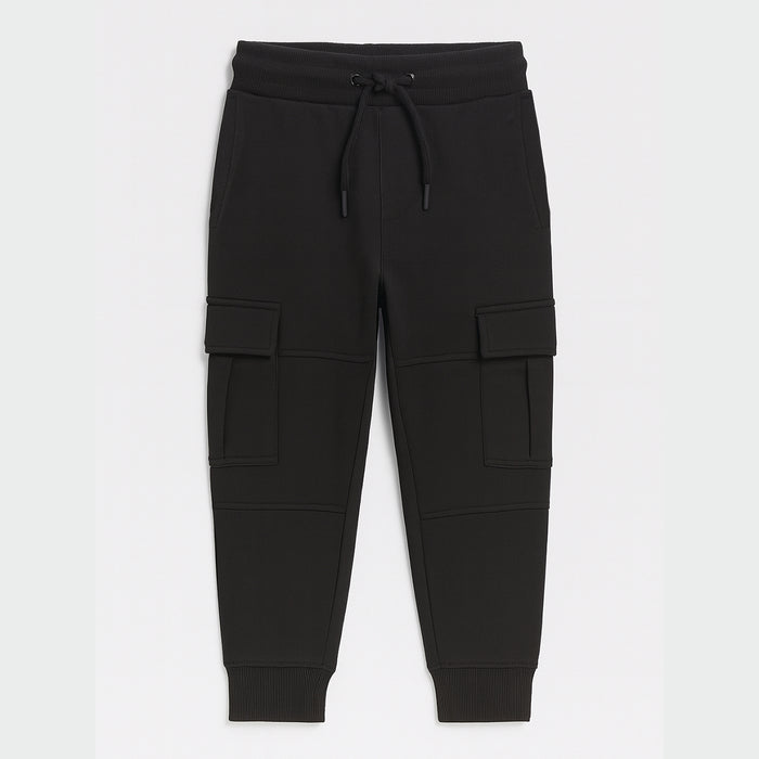 Boy Black Cargo Inner Fleece Trouser