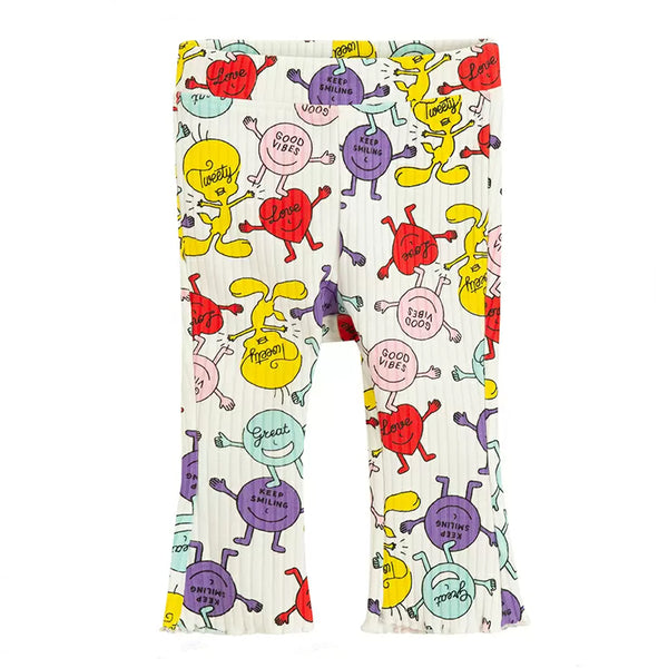 LONNY TUNES Girl White Tweety Printed Thermal Tights