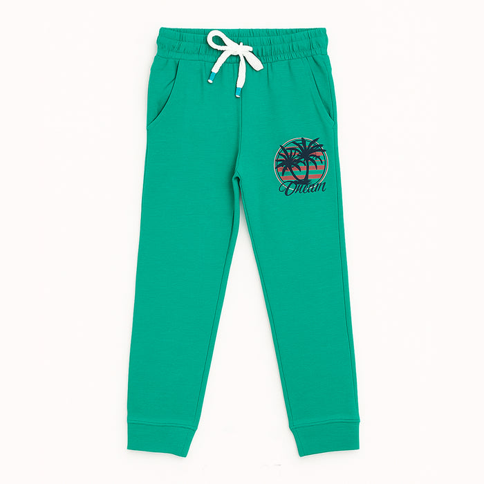 KC7 Girl Summer Dream Printed Green Trouser
