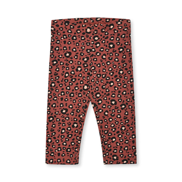 Girl Brown Flower Print Capri