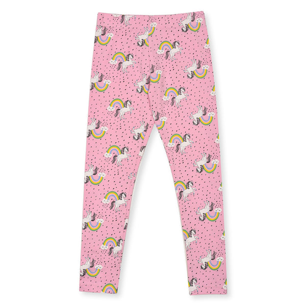 PRM Girl T Pink Unicorn Print Tights