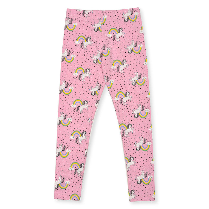 PRM Girl T Pink Unicorn Printed Tights