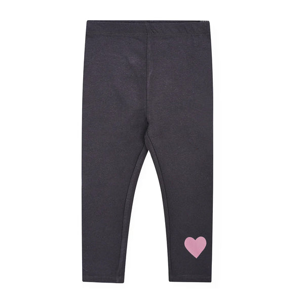 PRM Charcoal Heart Printed Tights