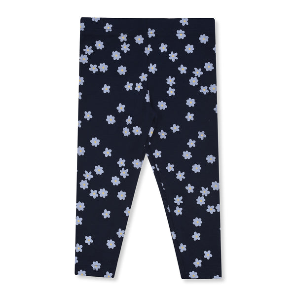 PRM Girl Navy Blue Color Flower Printed Tights