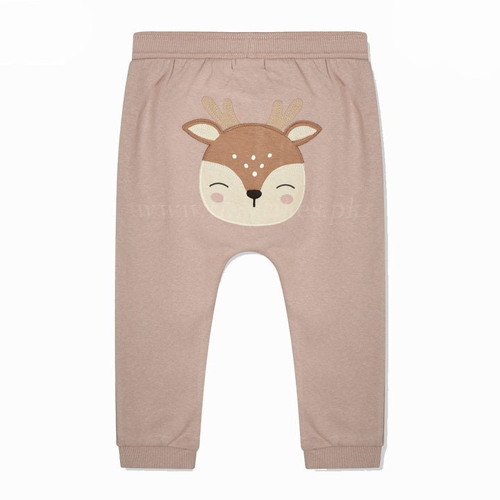 NEW BIE Girl Flees T-Pink Trouser With Back Bear Patch - TinyTikes.pk
