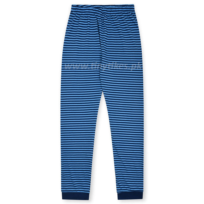 NXT Jeri Organic Cotton Blue And Dark Blue Lining Trouser - TinyTikes.pk
