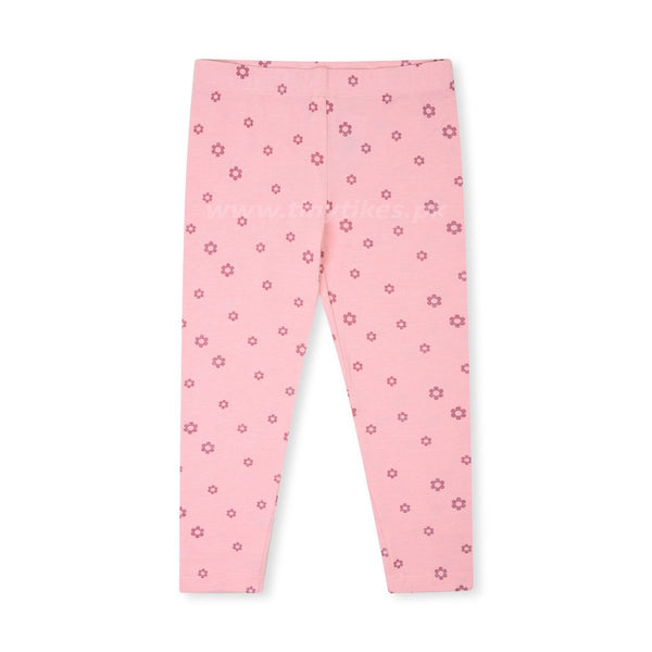 Pink Jersi Cotton Capri With Circle Print
