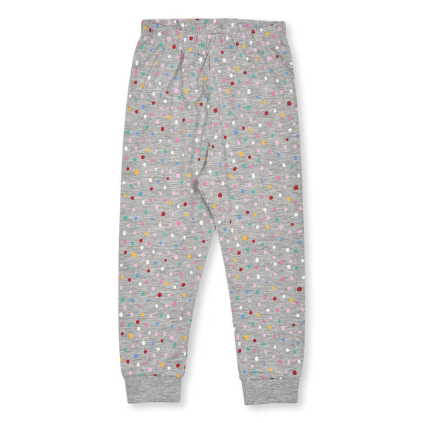 Imported Soft Cotton Jersey Grey With Multi Circle Printed Trouser