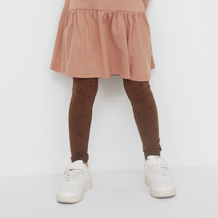 HM Girl Brown Black Dots Printed Tights