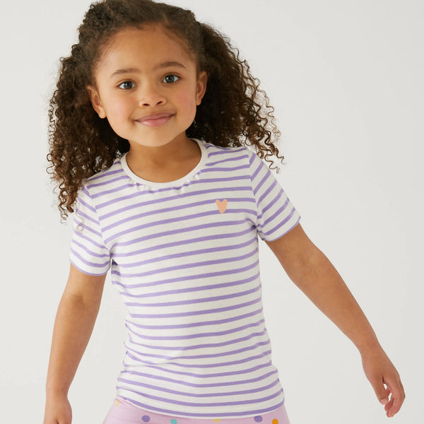 MS Girl Purple Lining T-Shirt
