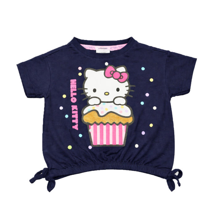 HK Girl Navy Blue Hello Kitty Printed T-Shirt