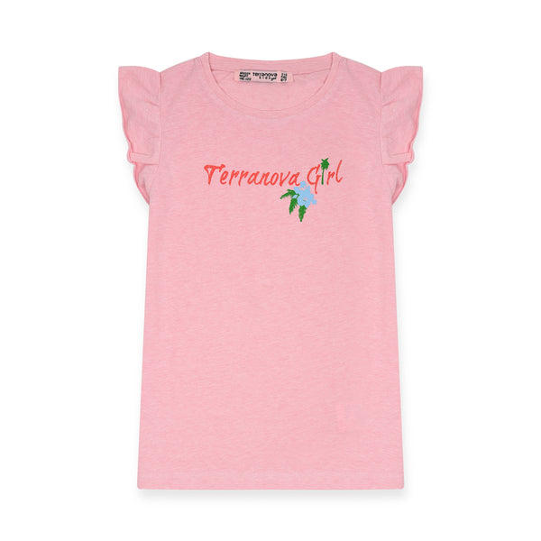 TN Girl Lite Pink Terranova Girl Print Top