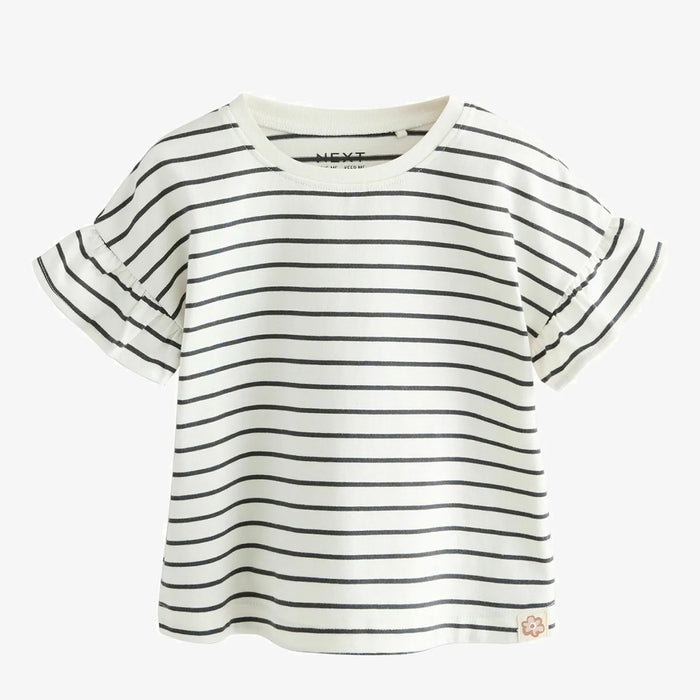 NXT Girl Black Lining Short Sleeves Beggy Shirt