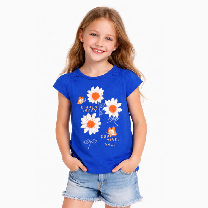 CA Girl Blue Flower T-Shirt