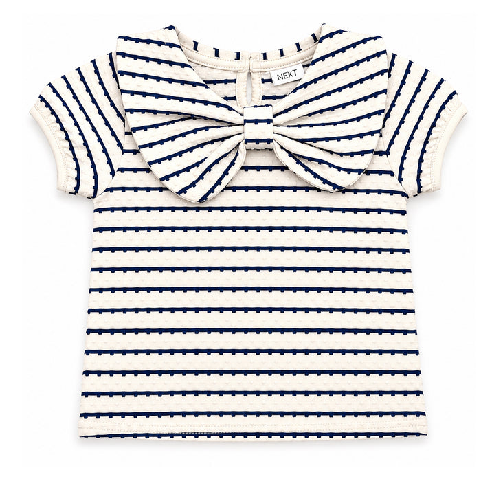 NXT Girl White With Blue Lining T-Shirt