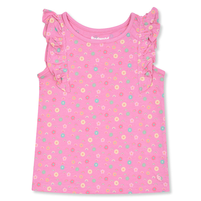 RWD Girl Pink Top Floral Printed