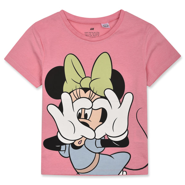 HM Girl Pink Micky Mouse Design T-Shirt