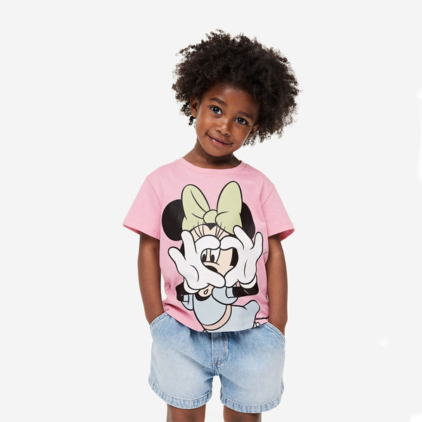 HM Girl Pink Micky Mouse Design T-Shirt