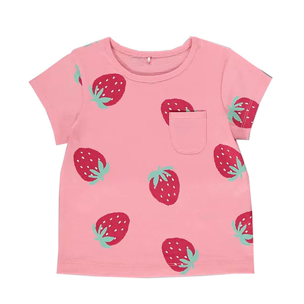 GERG Pink Strawberry Printed T-Shirt