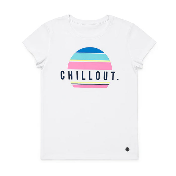 TT Girl Chill Out Printed White T-Shirt