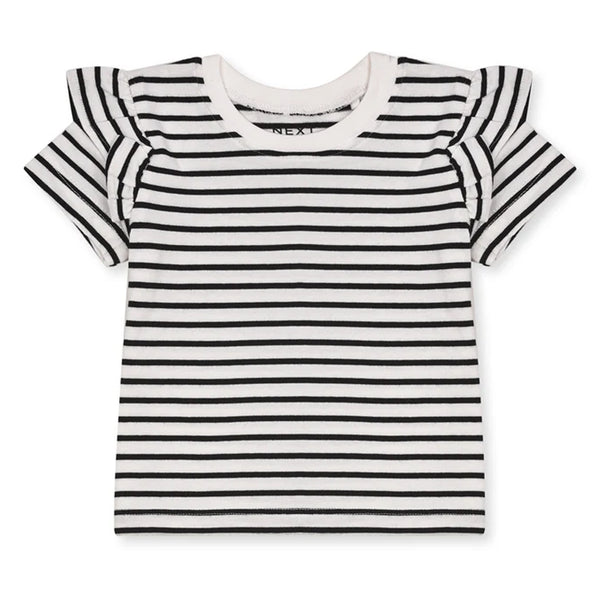 NXT Girl Black And White Lining T-Shirt