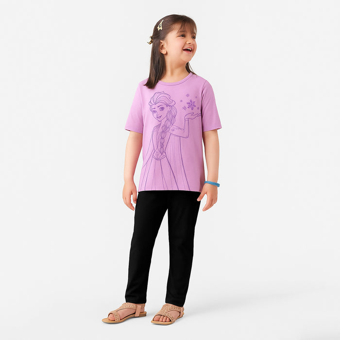 HM Girl T-Pink Barbie Print T-Shirt