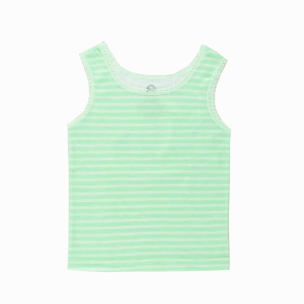 Girl White And Green Lining Camisole