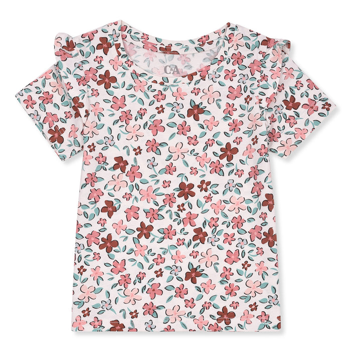 CA Girl Flower Printed T-Shirt