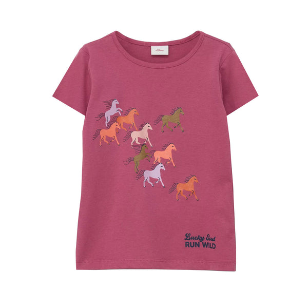SOLIVER Girls Horse Printed T-Shirt