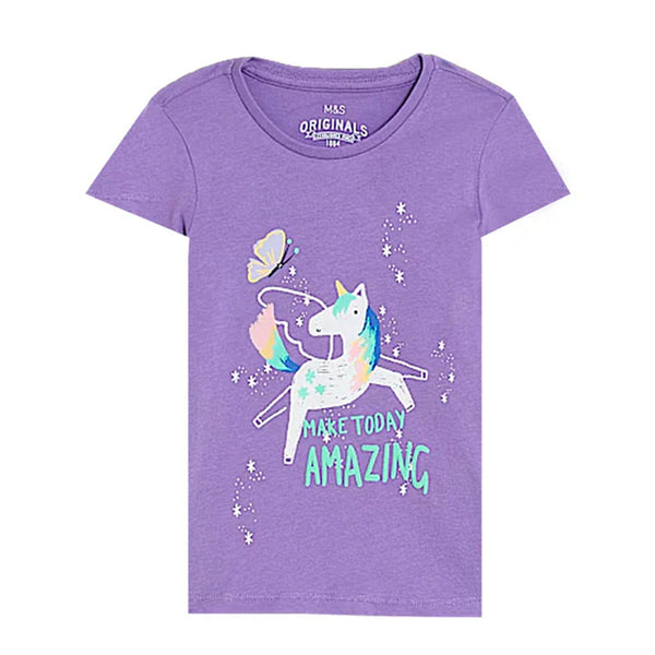 MS Purple Unicorn Prated Cotton Shirt