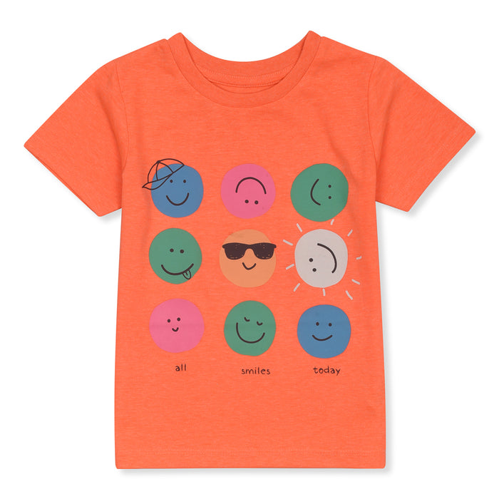 DUNNES Orange Emoji's Printed T-Shirt