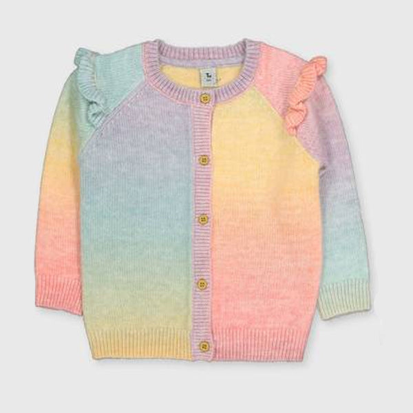 TU Girl Rainbow Frill Knitted Cardigan