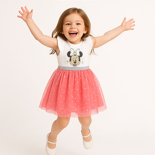 DSN Girl Minnie Mouse Glittery Net Fancy Frock