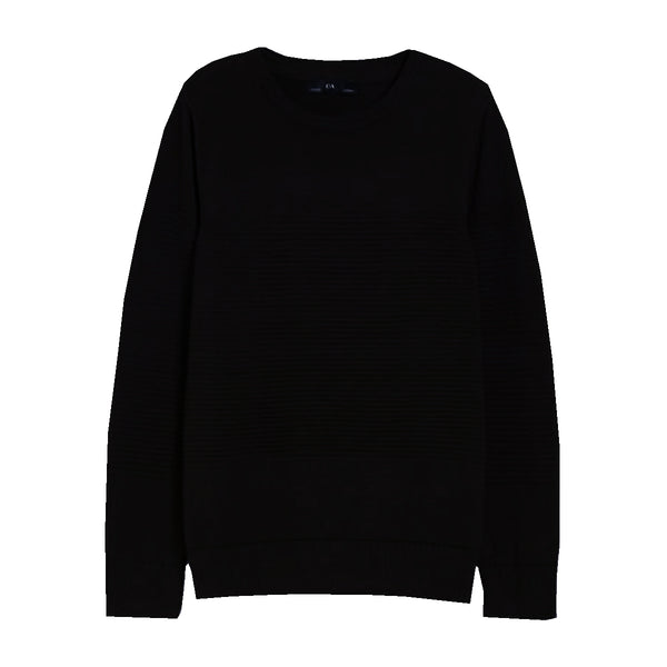 CA Boy Black Rib Knitted Sweater