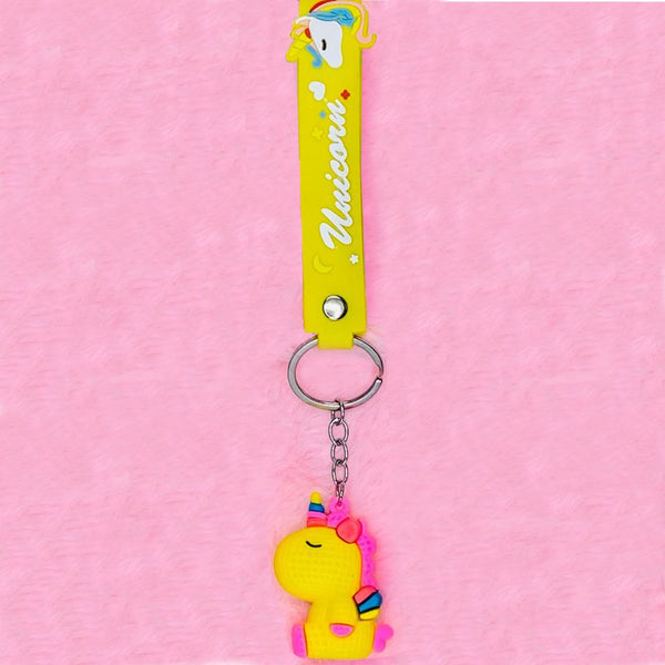 Cute Unicorn Keychain (Yellow) - TinyTikes.pk