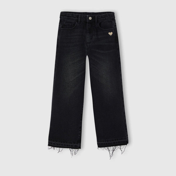 VBD Girl Frayed Hems Denim Jeans - TinyTikes.pk