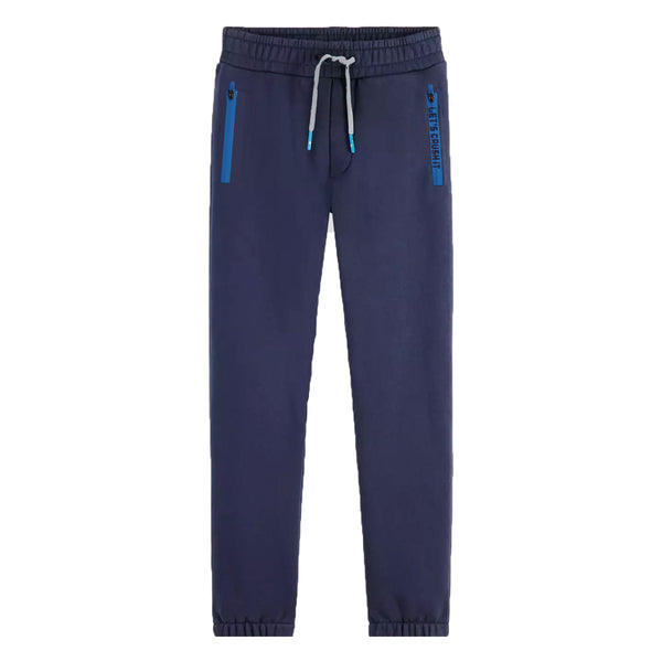 ZY Boy Blue Game Over Zipper Side Pocket Inner Fleece Trouser