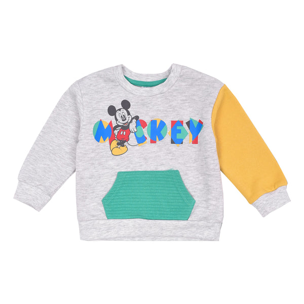 DSN Boy Grey Mickey Mouse Print Sweater