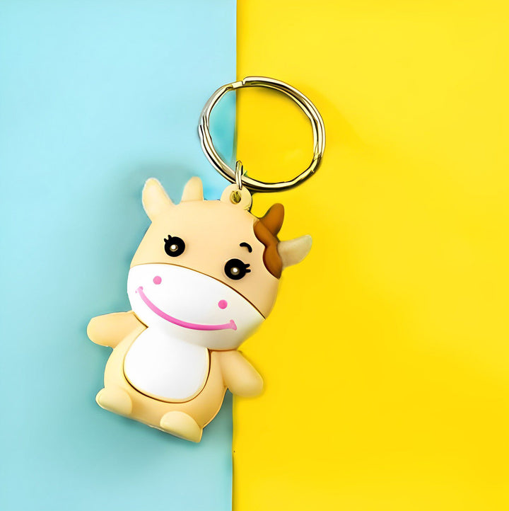 Cute Yellow Cow Keychain - TinyTikes.pk