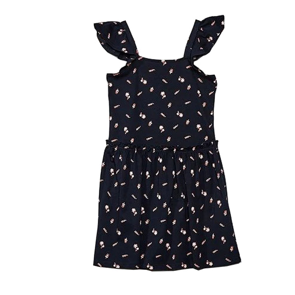 ECP Girl Navy Blue Color Glasses Print Frock