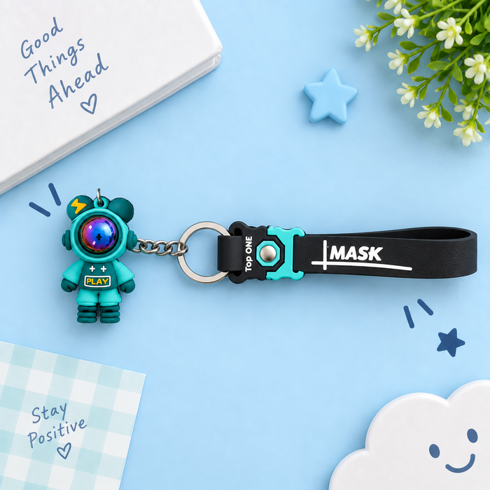 Cute Astronaut keychain (green)
