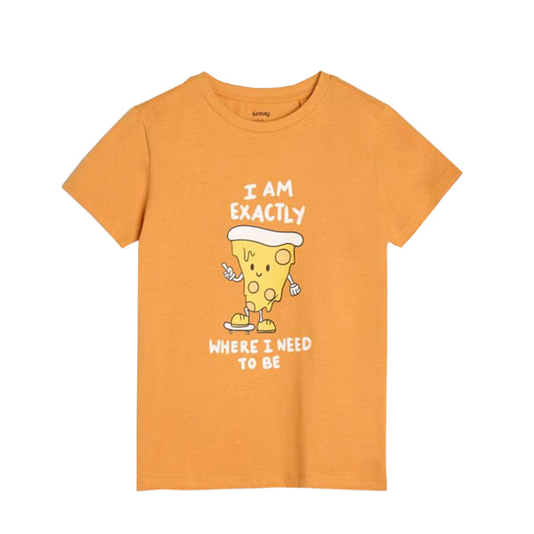 Sin Say Boy Mustered Pizza T-shirt