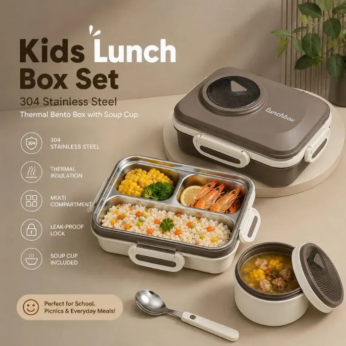 KIDS Stainless Steel Lunch Box-4 Food Compartments