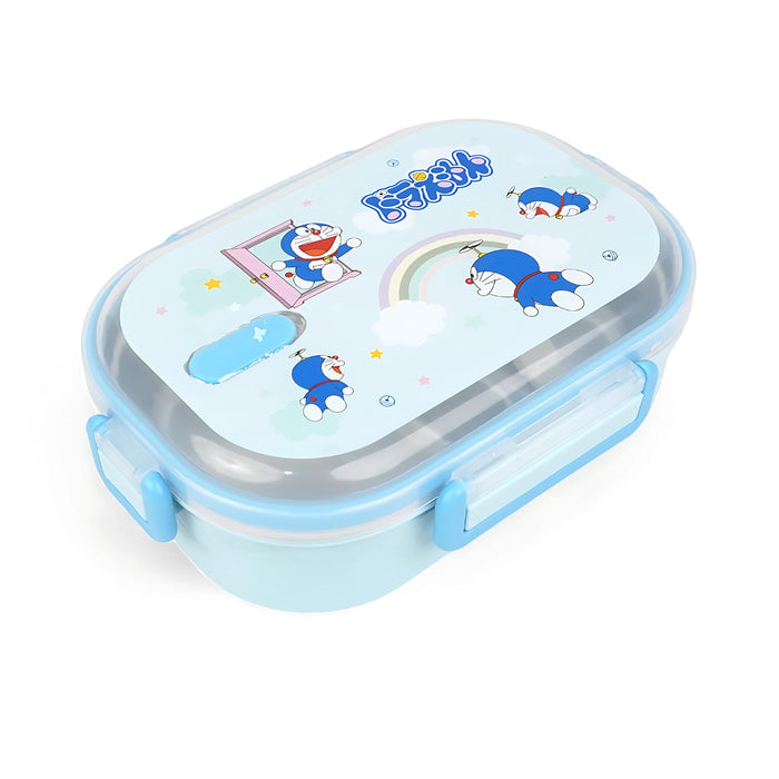 KIDS Doraemon Printed Stainless Steel Lunch Box-4 Food Compartments